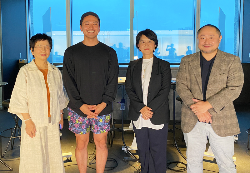 左から、内山早苗さん、大瀬良亮さん、石畑和恵さん、代表・初瀬勇輔